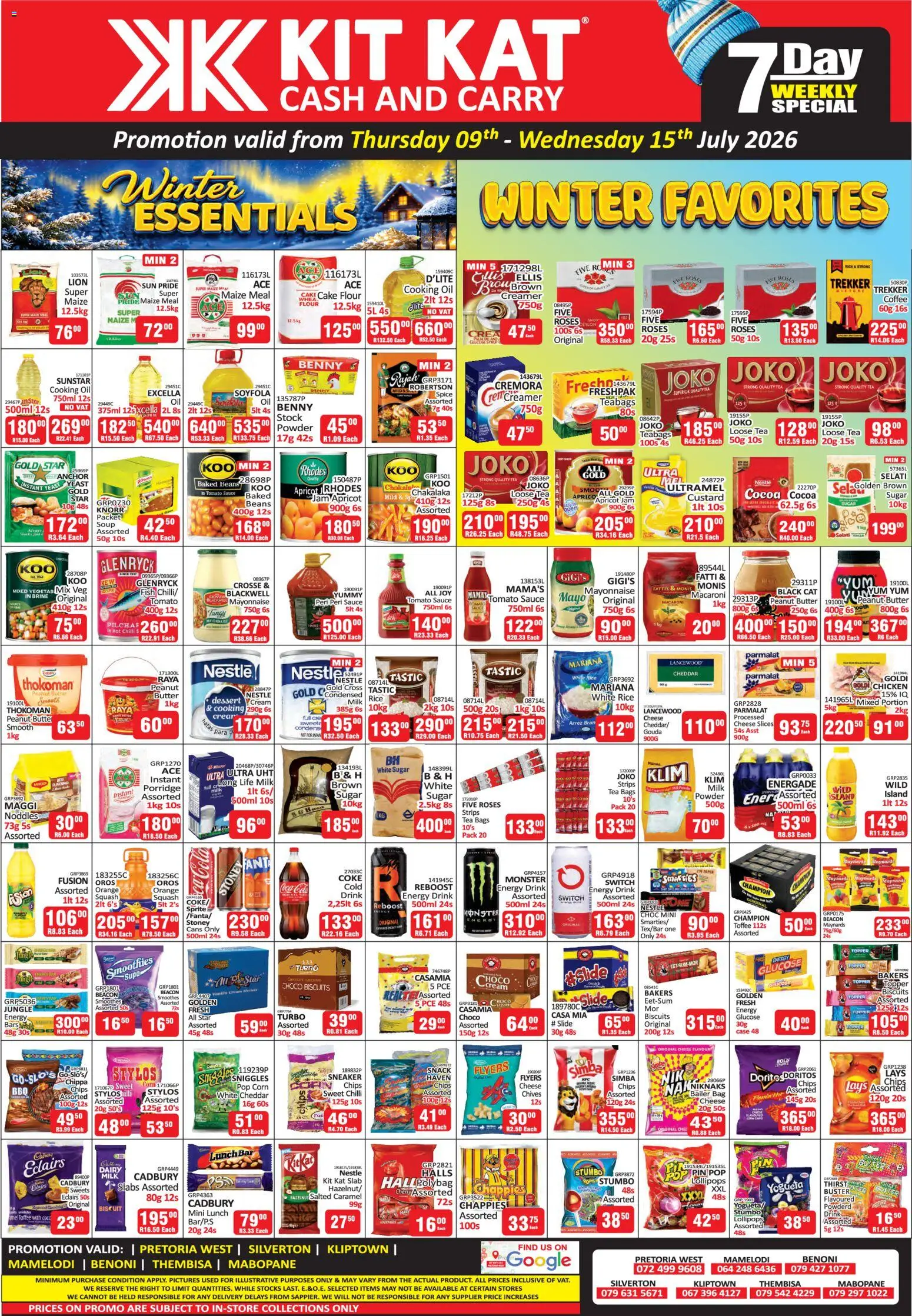 Preview of KIT KAT Cash & Carry flyer valid from 09/07/2026 - Milk, Cheese, Oil, Corn, Energy drink, Tomato sauce, Vanilla, Sauce