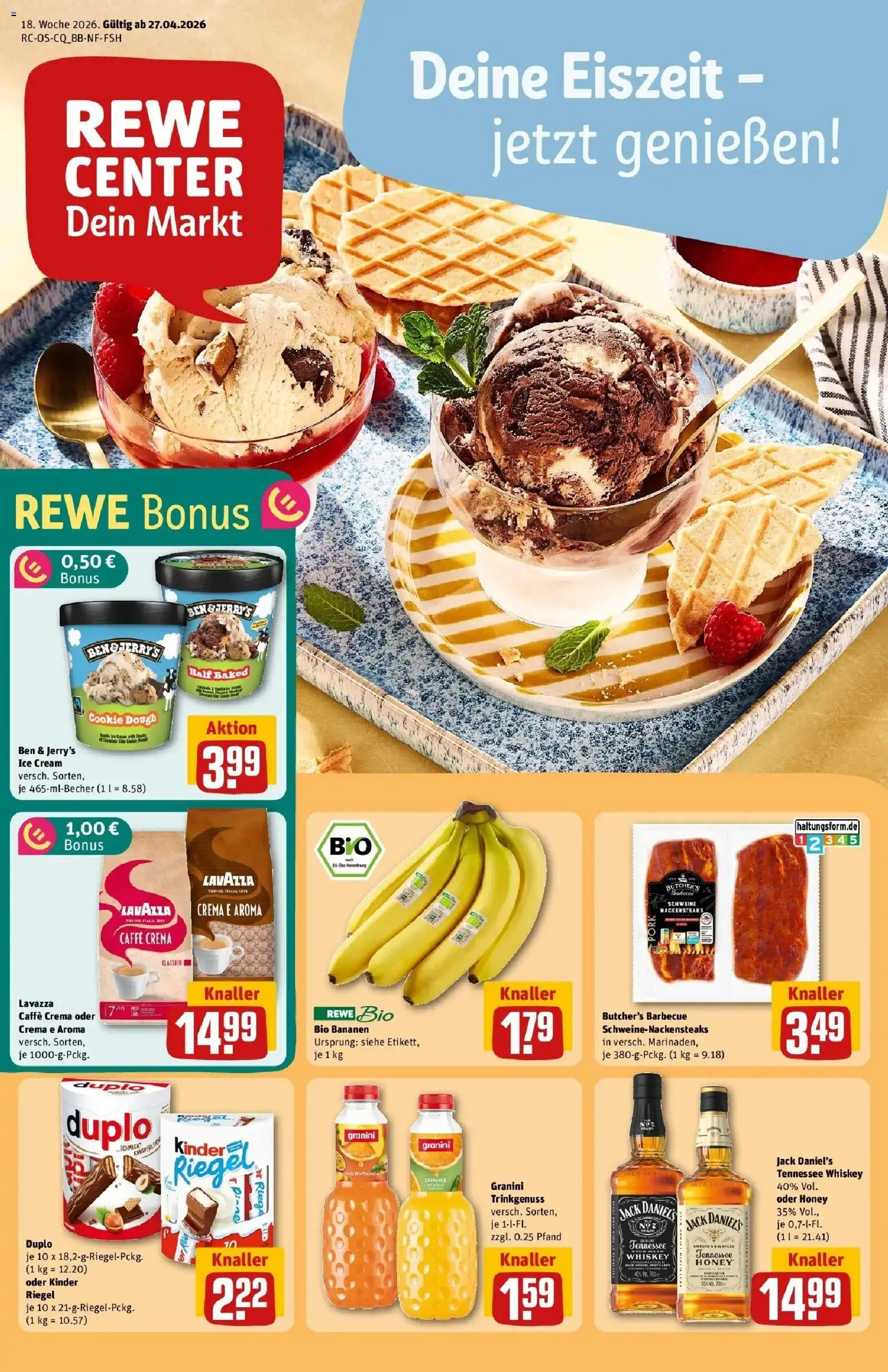 Vorschau von dem Prospekt des Geschäftes Rewe, gültig ab dem 27.04.2026