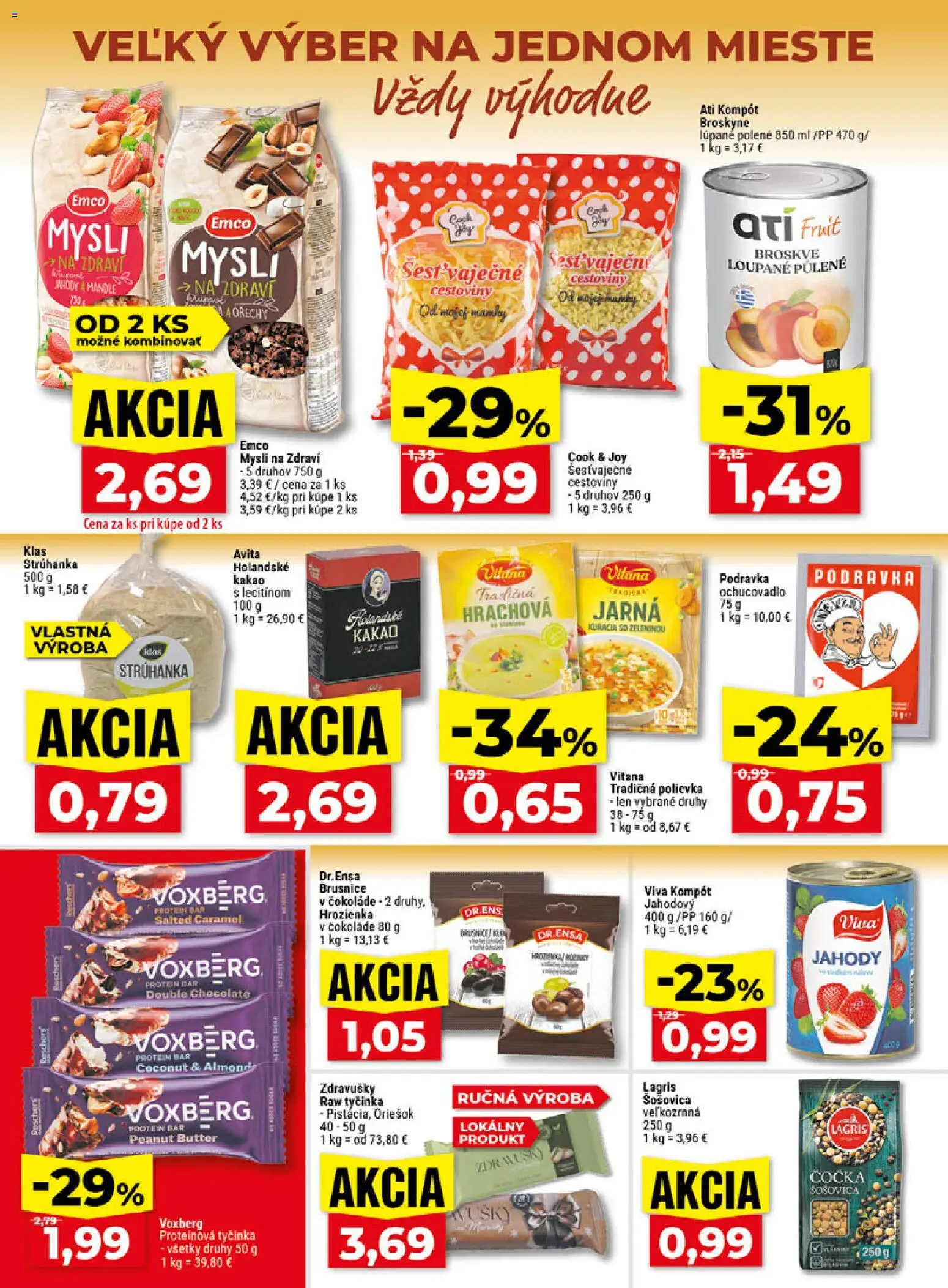Náhľad Klas letáku platného od 19.10.2026 - Protein, Cestoviny, Orechy, Kakao, Šošovica, Hrozienka, Strúhanka, Proteínová tyčinka