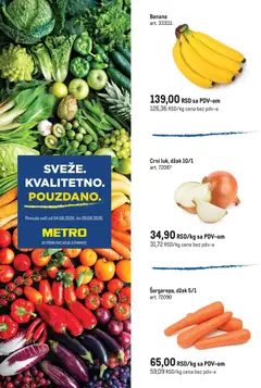 Pregled Metro kataloga - važi od 04.08.2026