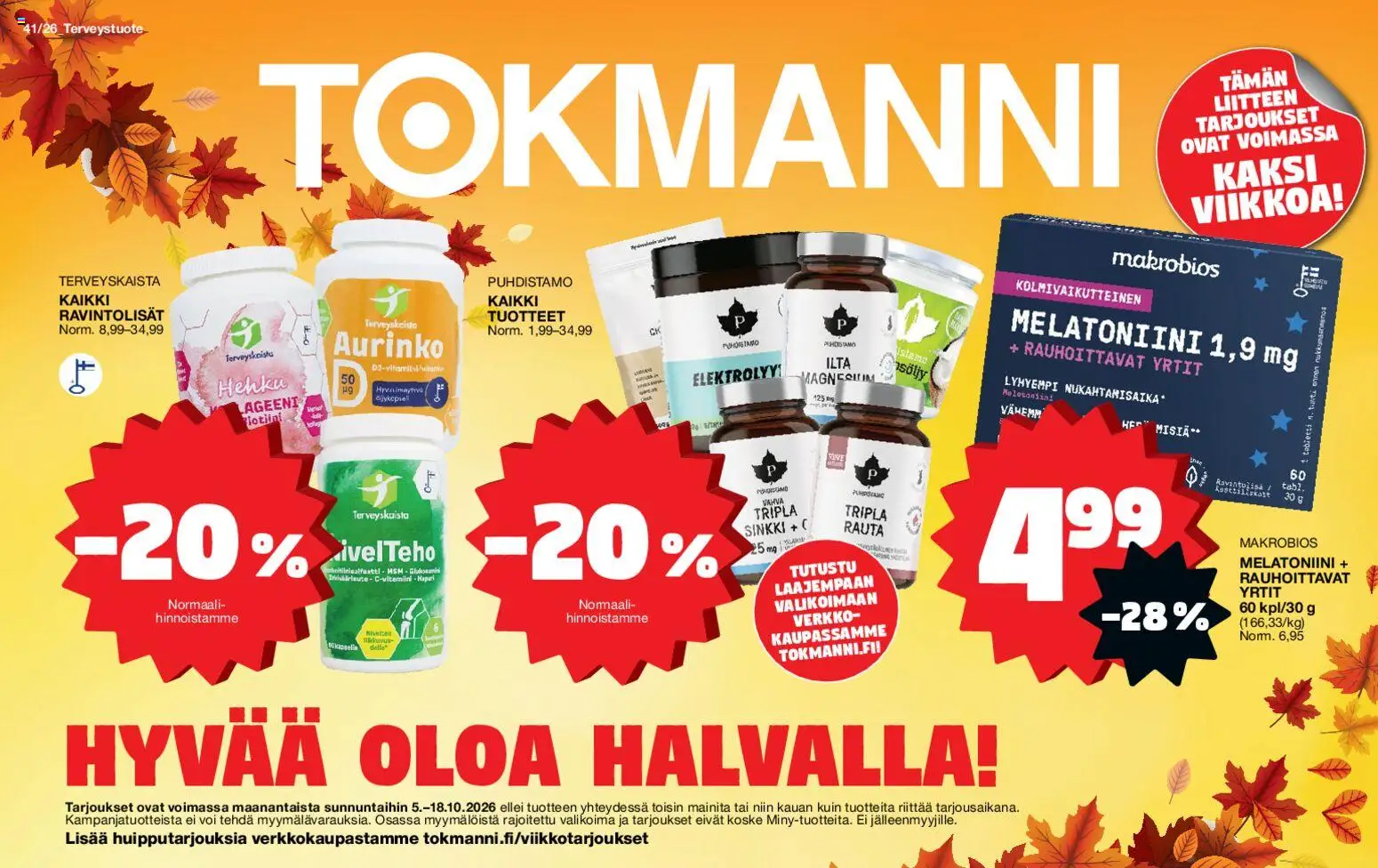 Kaupan Tokmanni Tokmanni Terveystuoteliite esikatselu, voimassa 05/10/2026