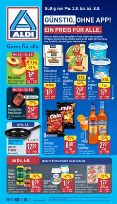 Vorschau von dem Prospekt des Geschäftes Aldi, gültig ab dem 03.08.2026