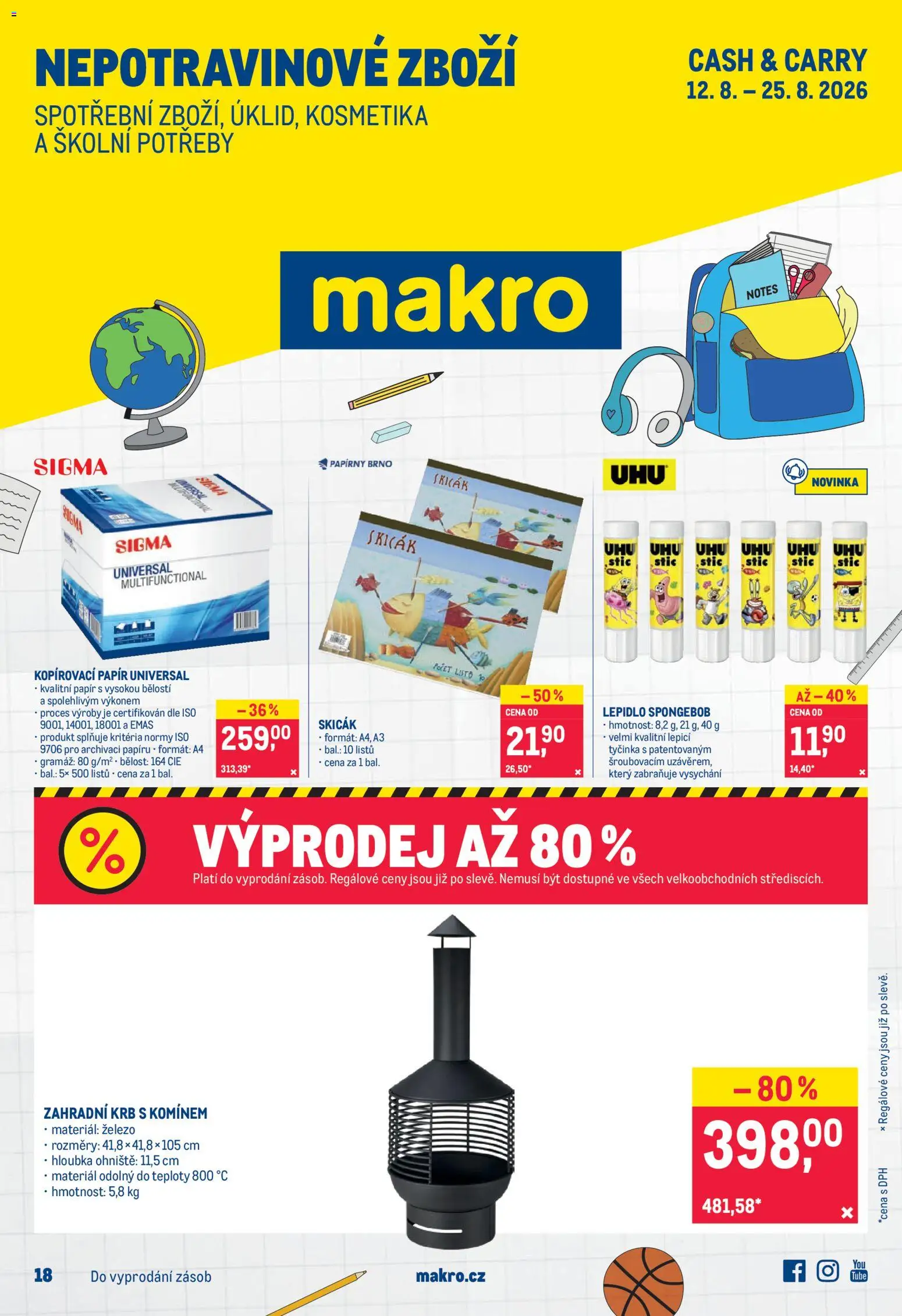 Náhled nabídky: Makro Makro leták - Nepotravinové zboží platný od 12.08.2026 - Školní potřeby, Skicák