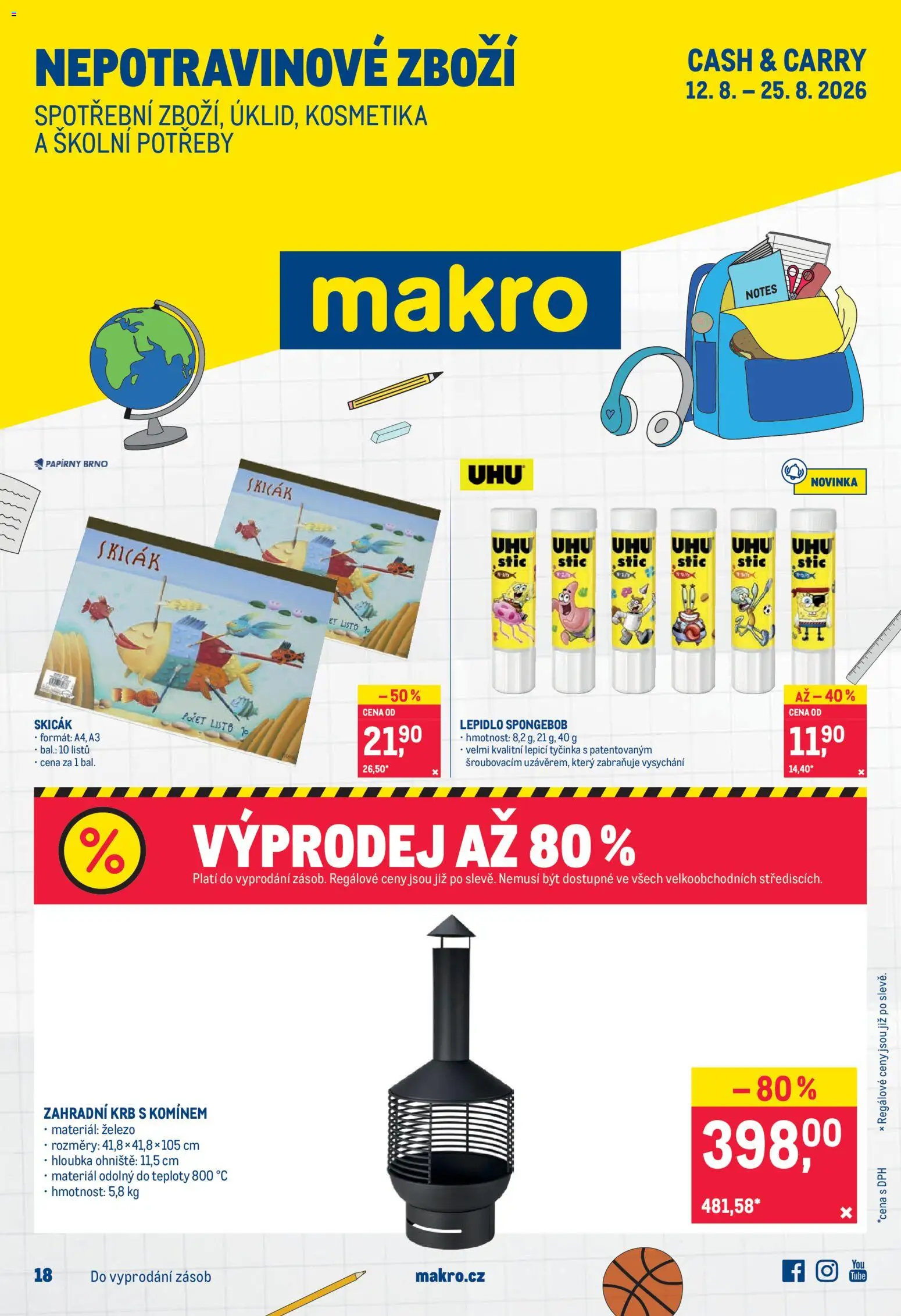 Náhled nabídky: Makro Makro leták - Nepotravinové zboží platný od 12.08.2026 - Školní potřeby, Skicák