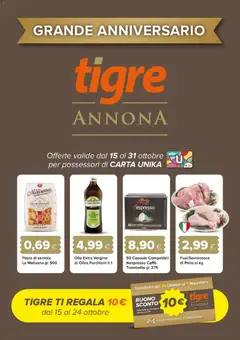 Anteprima dell'opuscolo Tigre volantino anniversario Annona dal negozio Tigre valido da 15/10/2026