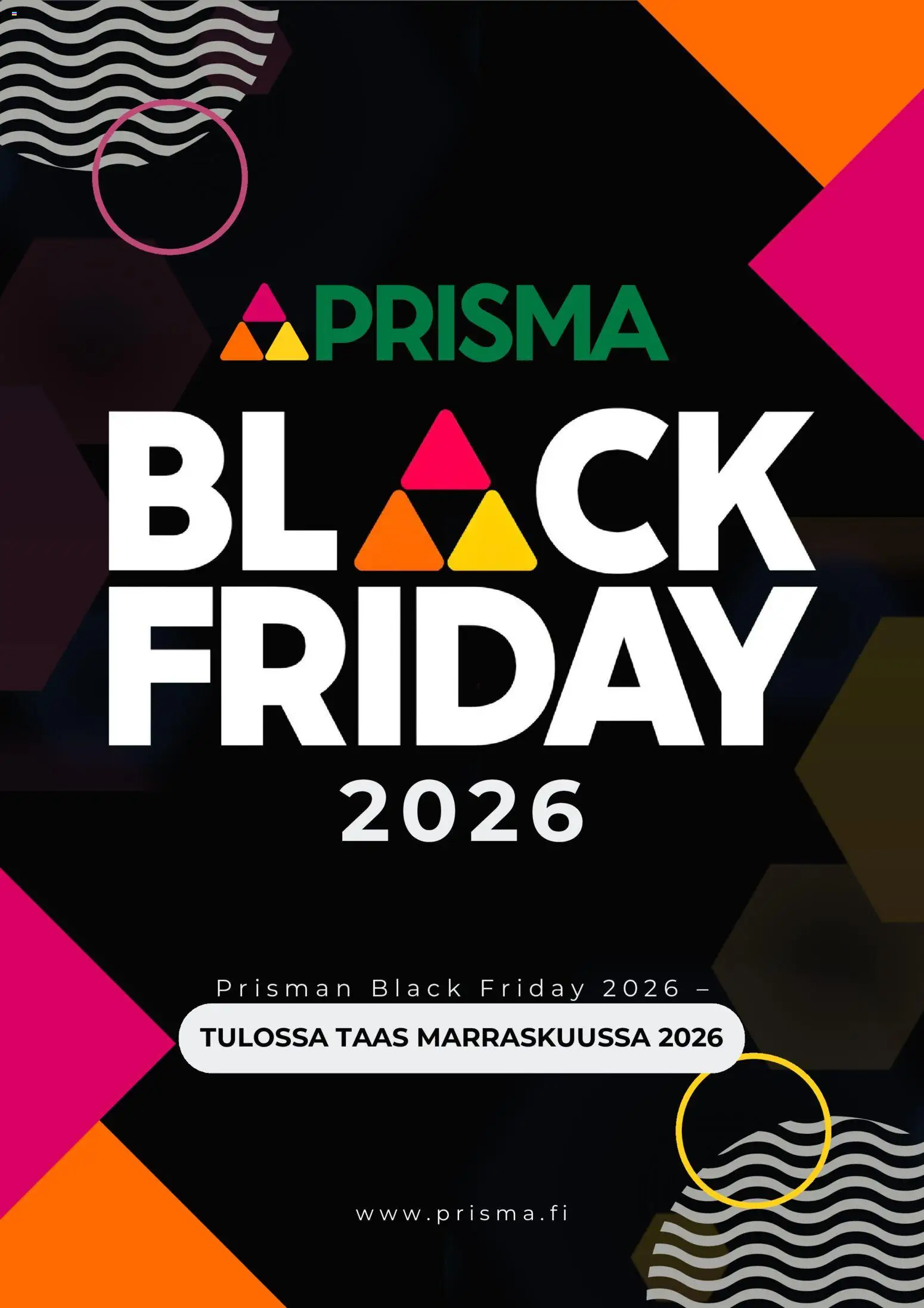 Kaupan Prisma Prisma Black Friday -ennakkoilmoitus esikatselu, voimassa 09/10/2026