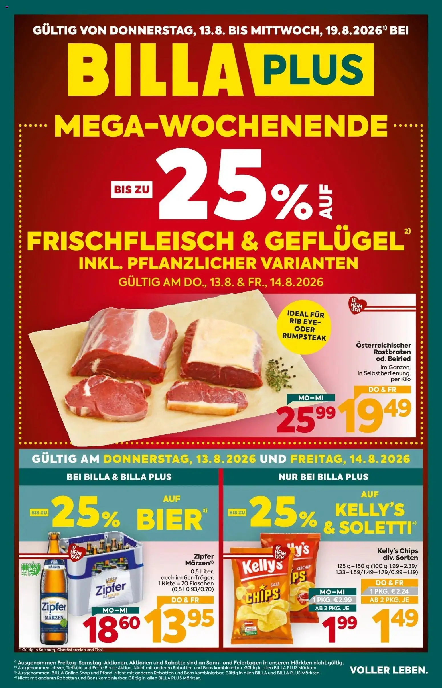 Vorschau der Angebote: Billa Plus Billa Plus Flugblatt - Oberösterreich gültig ab 13.08.2026