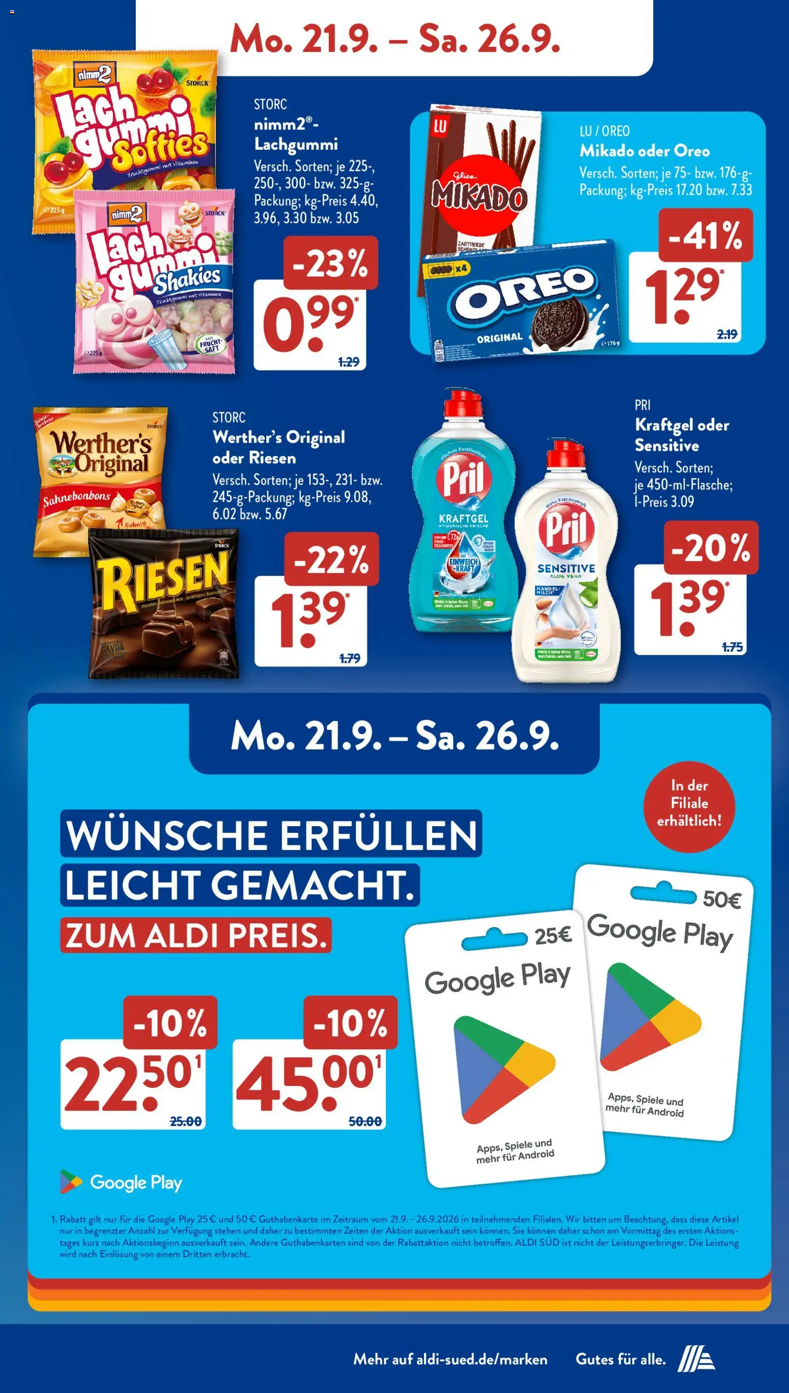 Vorschau von dem Prospekt des Geschäftes Aldi Süd, gültig ab dem 21.09.2026