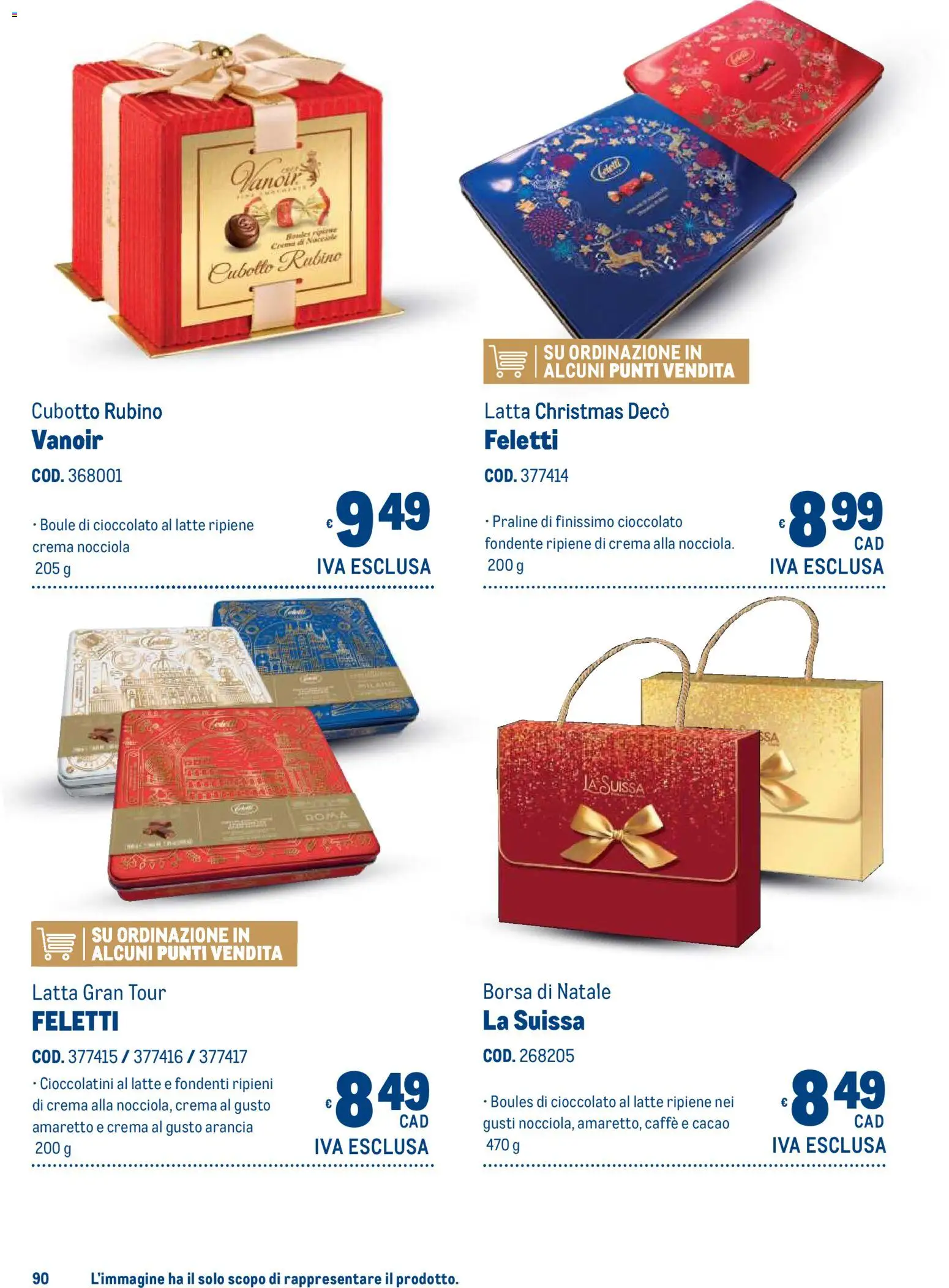 Anteprima dell'opuscolo Metro volantino Regalistica Natale dal negozio Metro valido da 19/10/2026 - Borsa, Crema, Caffè, Latte, Cioccolato, Arancia, Amaretto, Cacao