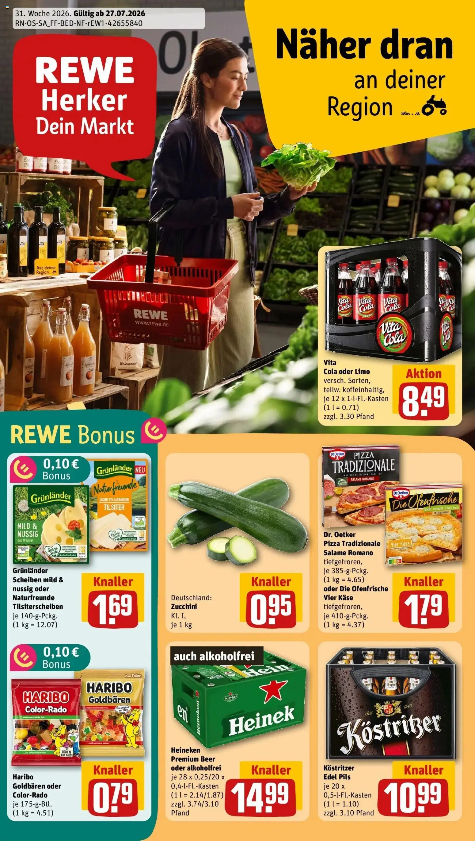 Vorschau von dem Prospekt des Geschäftes Rewe, gültig ab dem 27.07.2026