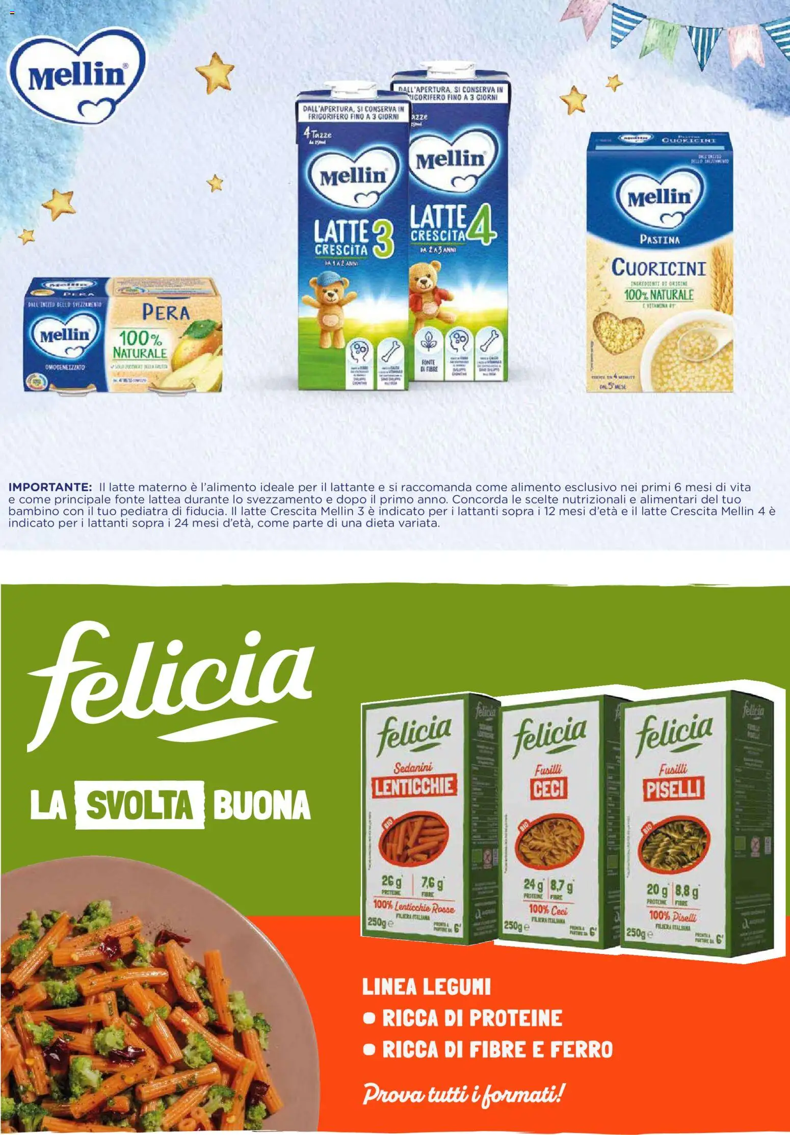 Anteprima dell'opuscolo Famila volantino Grandi Marche dal negozio Famila valido da 29/10/2026 - Latte, Piselli, Ceci, Legumi, Ferro, Pera, Fusilli, Lenticchie rosse