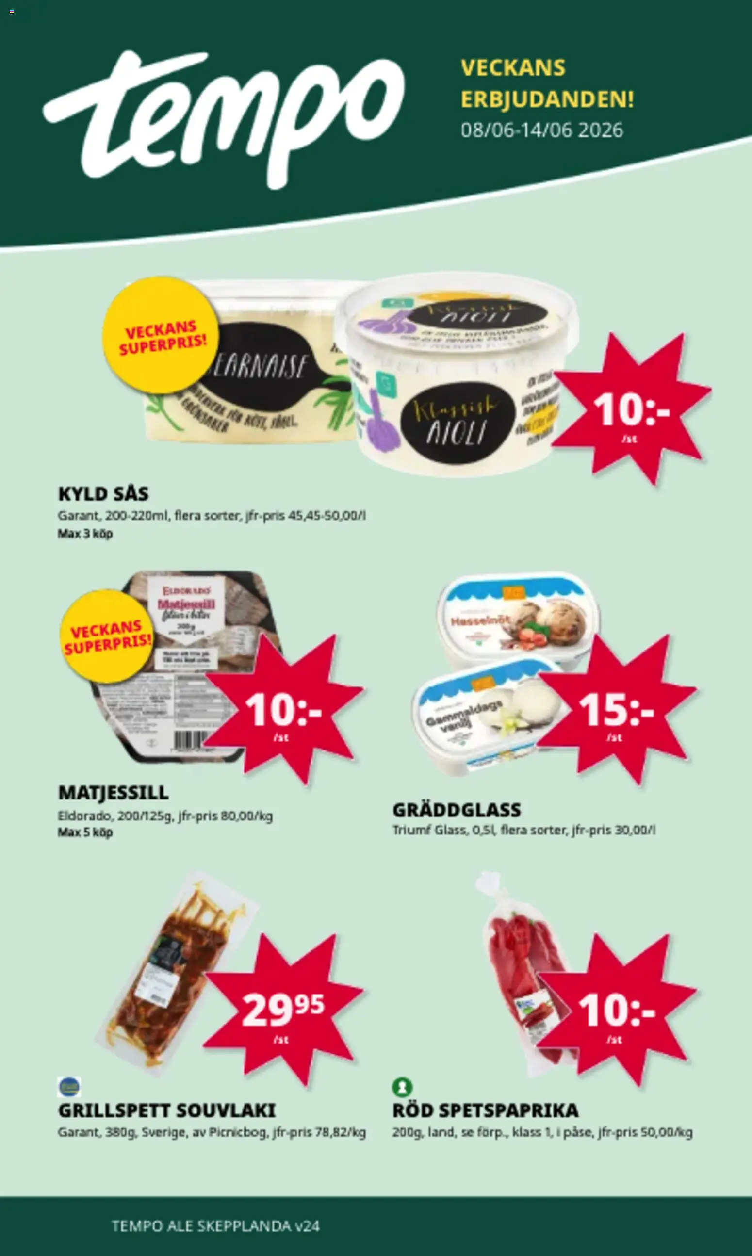 Förhandsgranska reklamblad Tempo erbjudanden från butik Tempo gäller från 08/06/2026