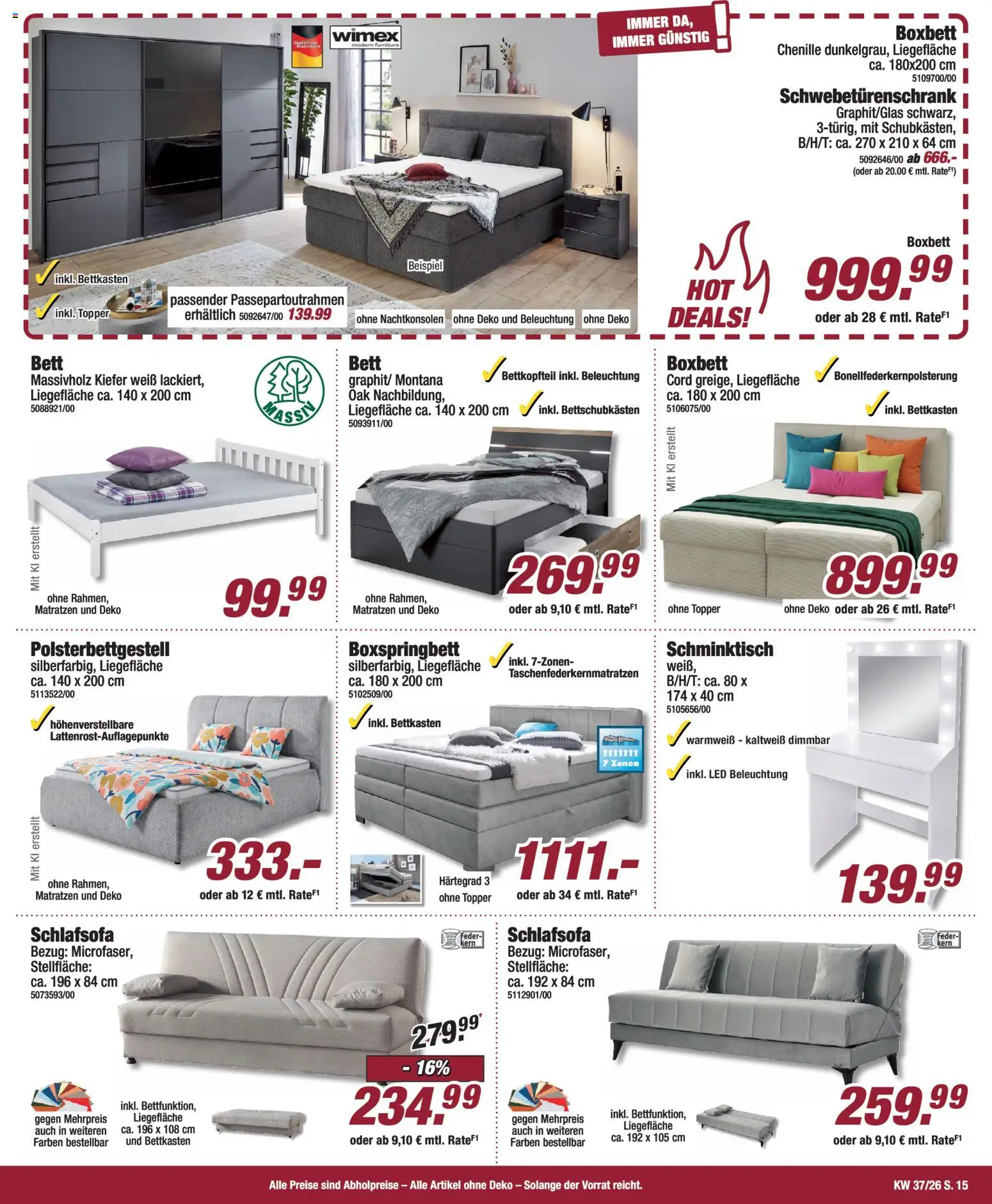 Vorschau von dem Prospekt des Geschäftes Poco, gültig ab dem 06.09.2026 - Boxspringbett, Schlafsofa, Schminktisch, Bett, Topper, Schwebetürenschrank