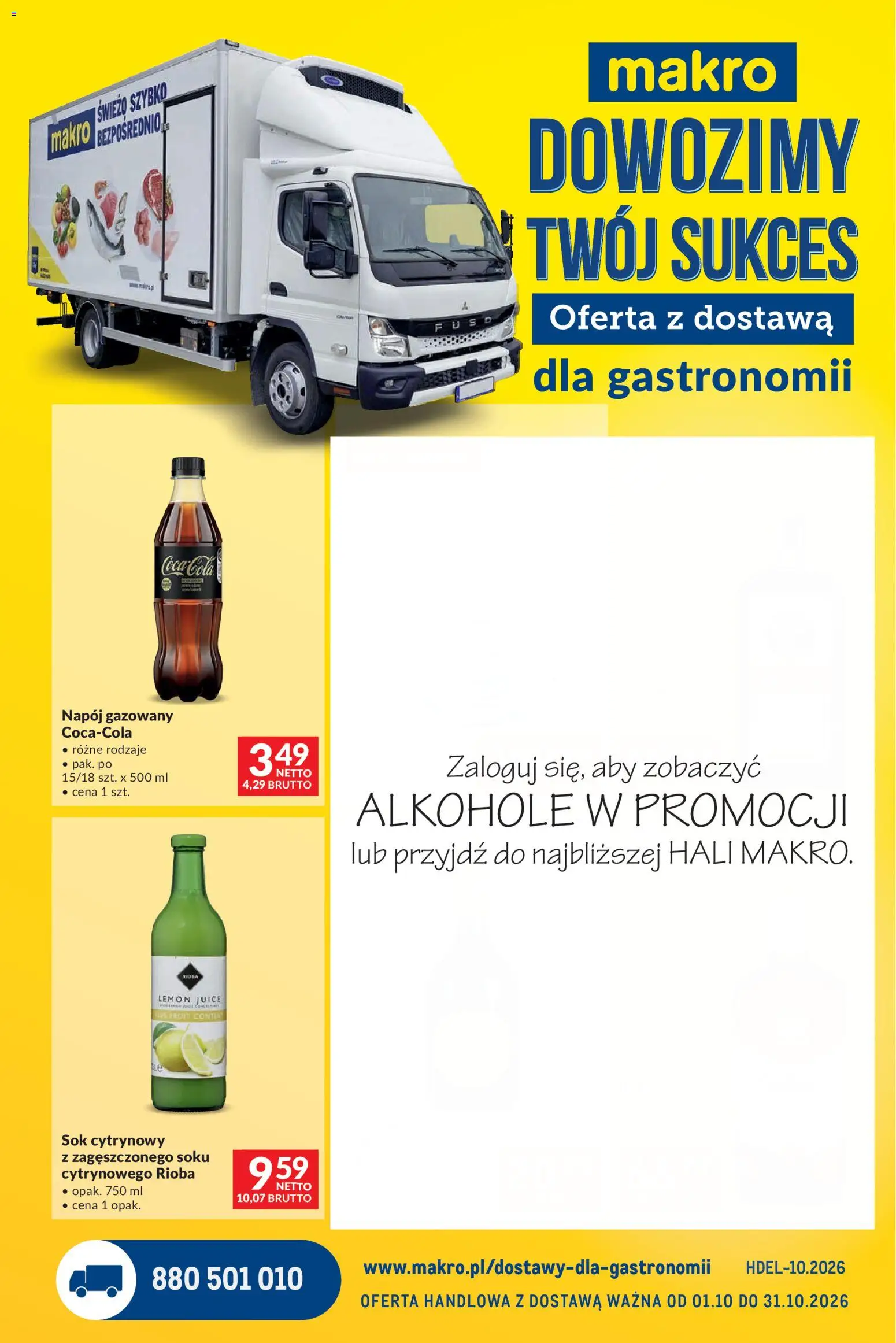Pogląd gazetki "Makro gazetka - Dostawy dla gastronomii" ze sklepu Makro ważnej od 01.10.2026 - Alkohole, Sok, Sok cytrynowy