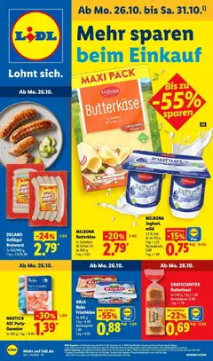 Vorschau von dem Prospekt des Geschäftes Lidl, gültig ab dem 26.10.2026