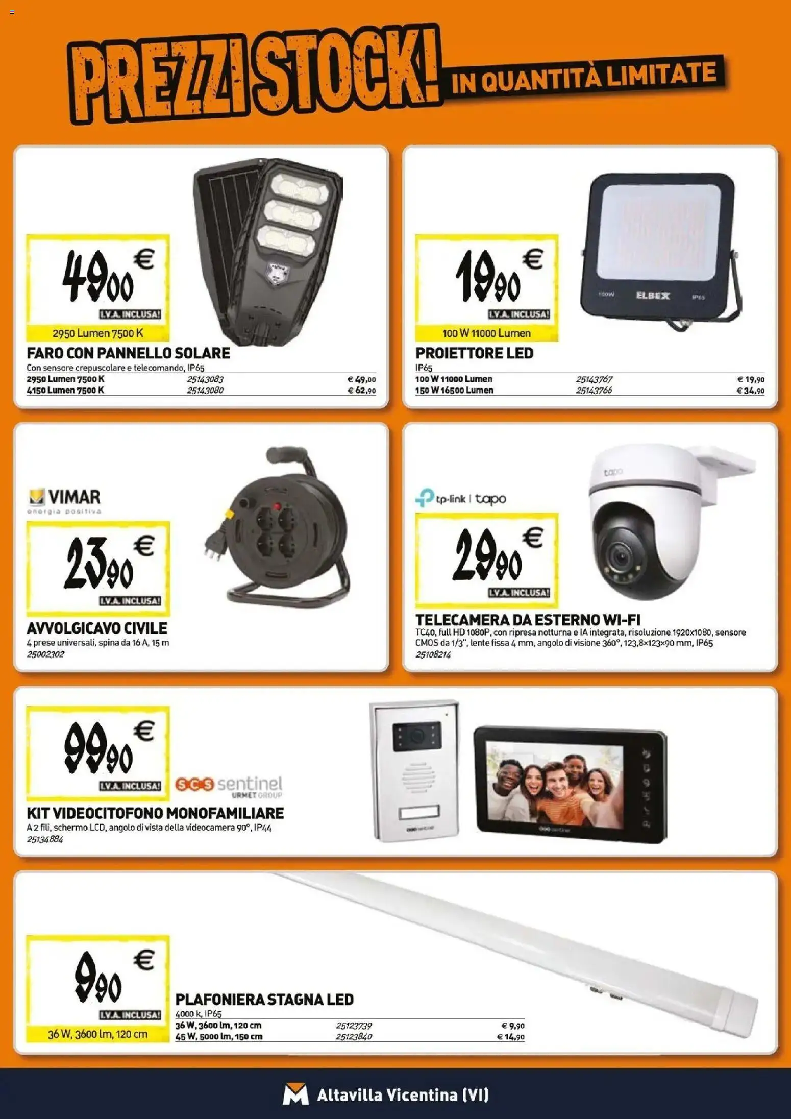 Anteprima dell'opuscolo TECNOMAT catalogo Altavilla Vicentina dal negozio TECNOMAT valido da 29/10/2026 - Videocamera, Schermo