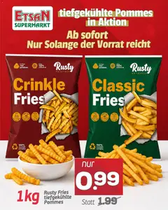Vorschau der Angebote: ETSAN ETSAN tiefgekühlte Pommes in Aktion gültig ab 07.05.2026