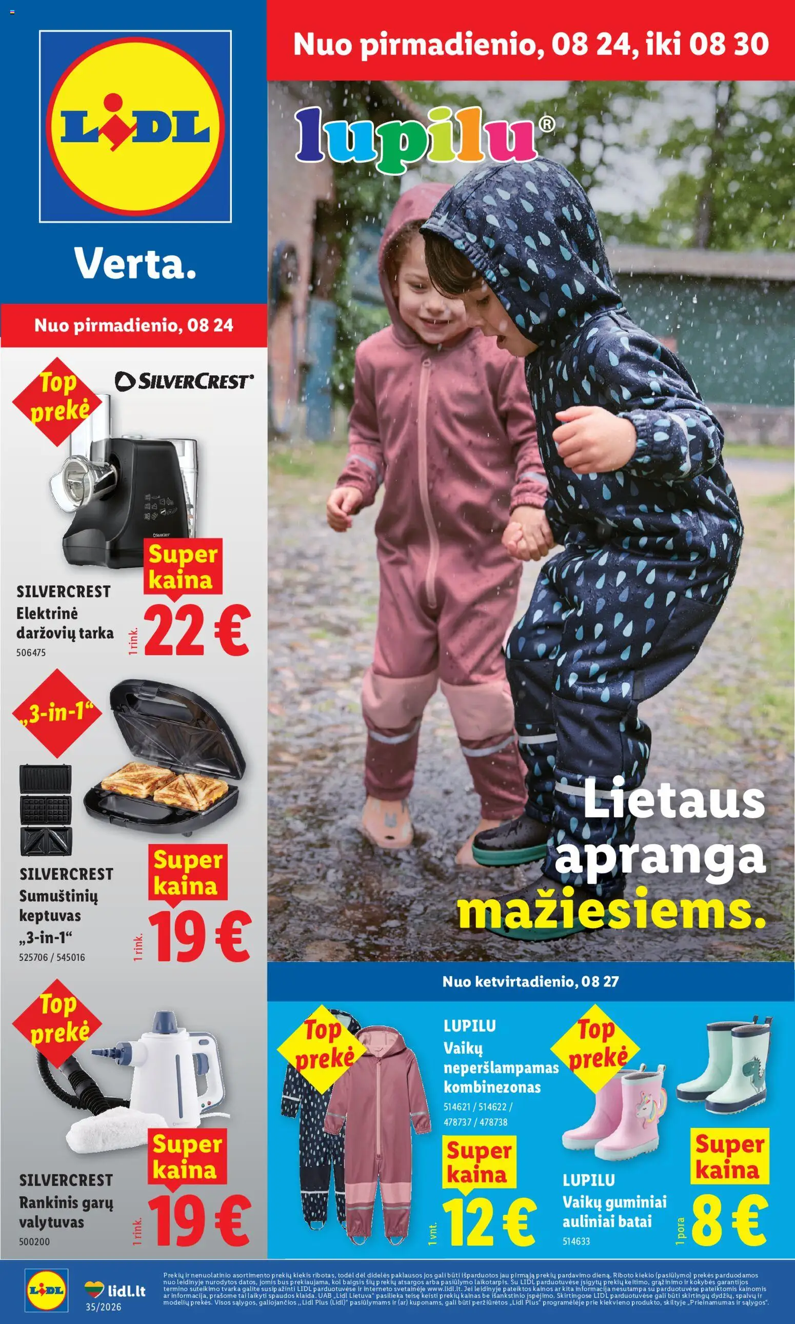 LIDL parduotuvės leidinio LIDL leidinys - Ne maisto prekių pasiūlymai galiojančio nuo 2026.08.24 peržiūra