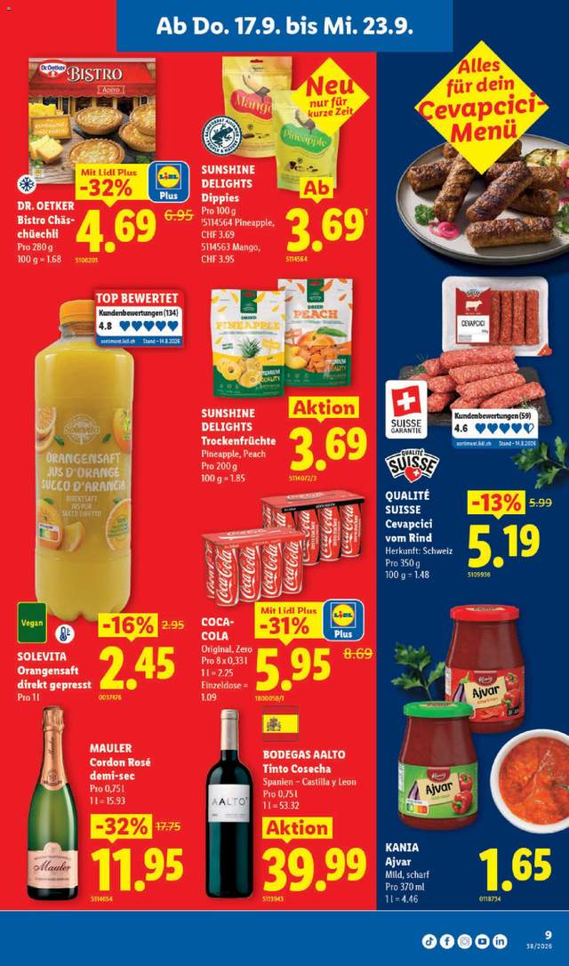 Neue Lidl Aktionen ab 17.09.