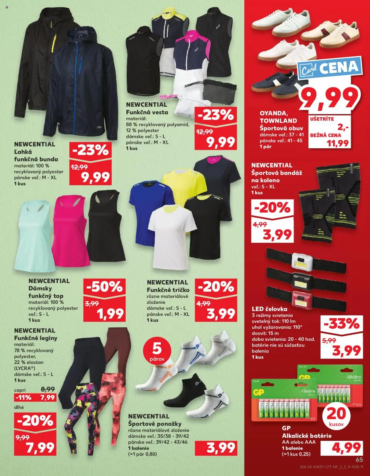 Náhľad Kaufland letáku platného od 11.09.2025 - Tričko, Ponožky, Bunda, Vesta, Led, Legíny, Športová obuv