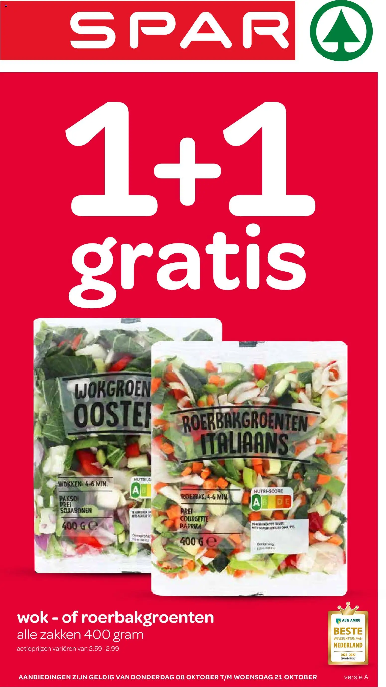 Voorbeeld van Spar folder van winkel Spar geldig vanaf 08-10-2026 - Paprika, Courgette, Prei