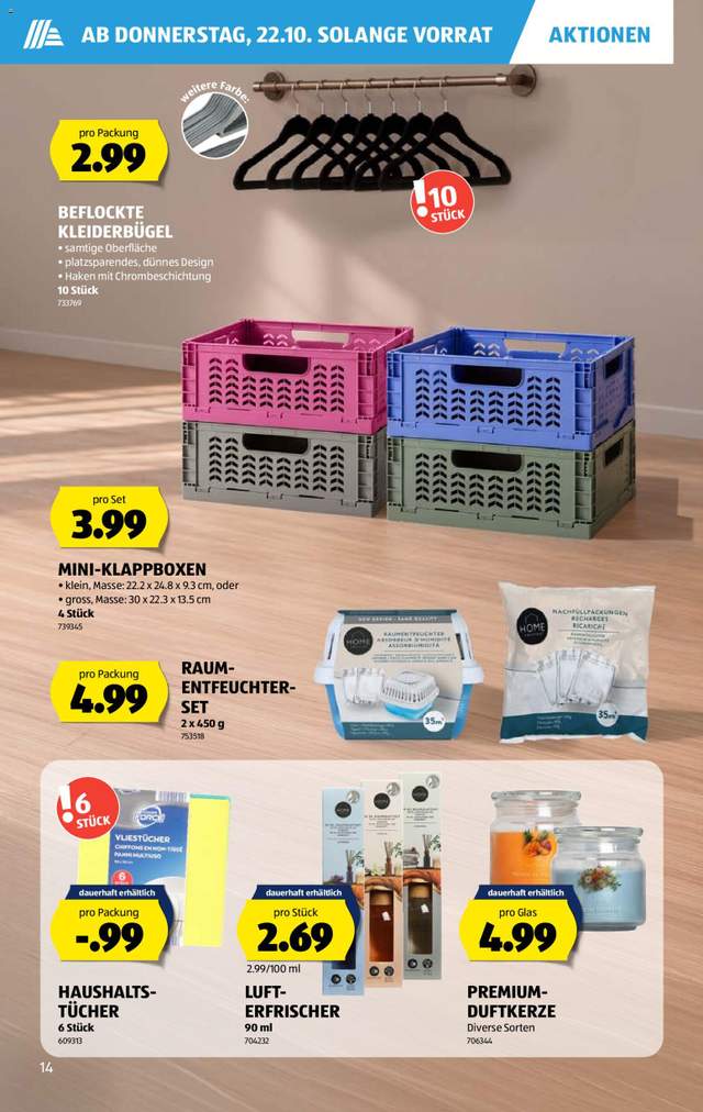 Neue Aldi Aktionen ab 22.10.