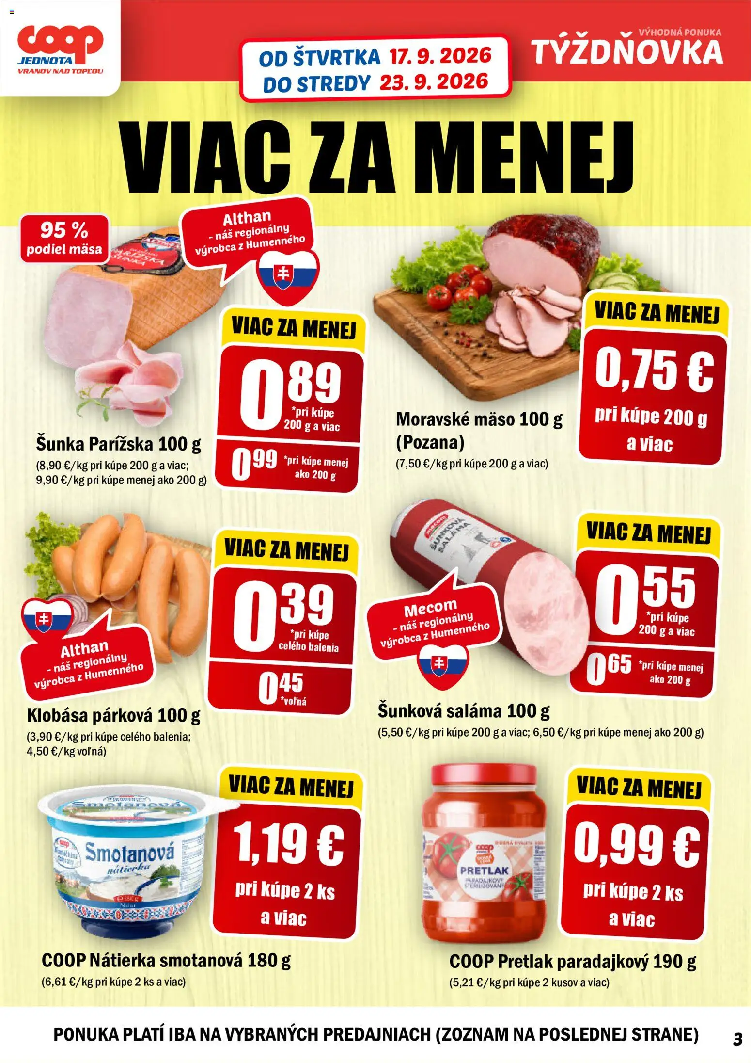 Náhľad COOP Jednota letáku platného od 17.09.2026