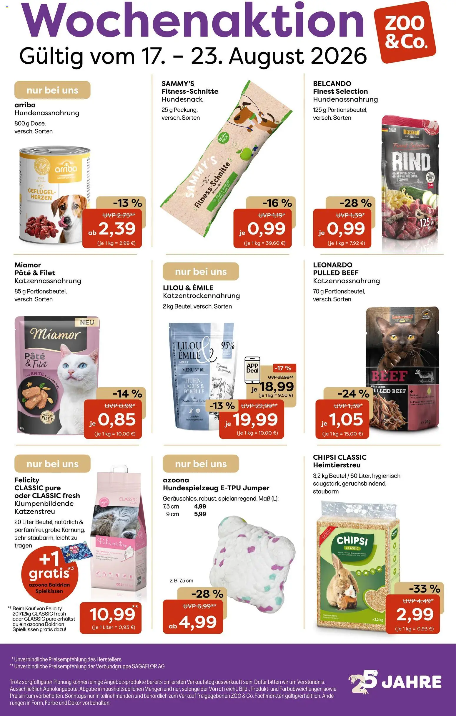 Vorschau von dem Prospekt des Geschäftes Zoo & co, gültig ab dem 17.08.2026 - Zucchini, Lachs, Preiselbeeren