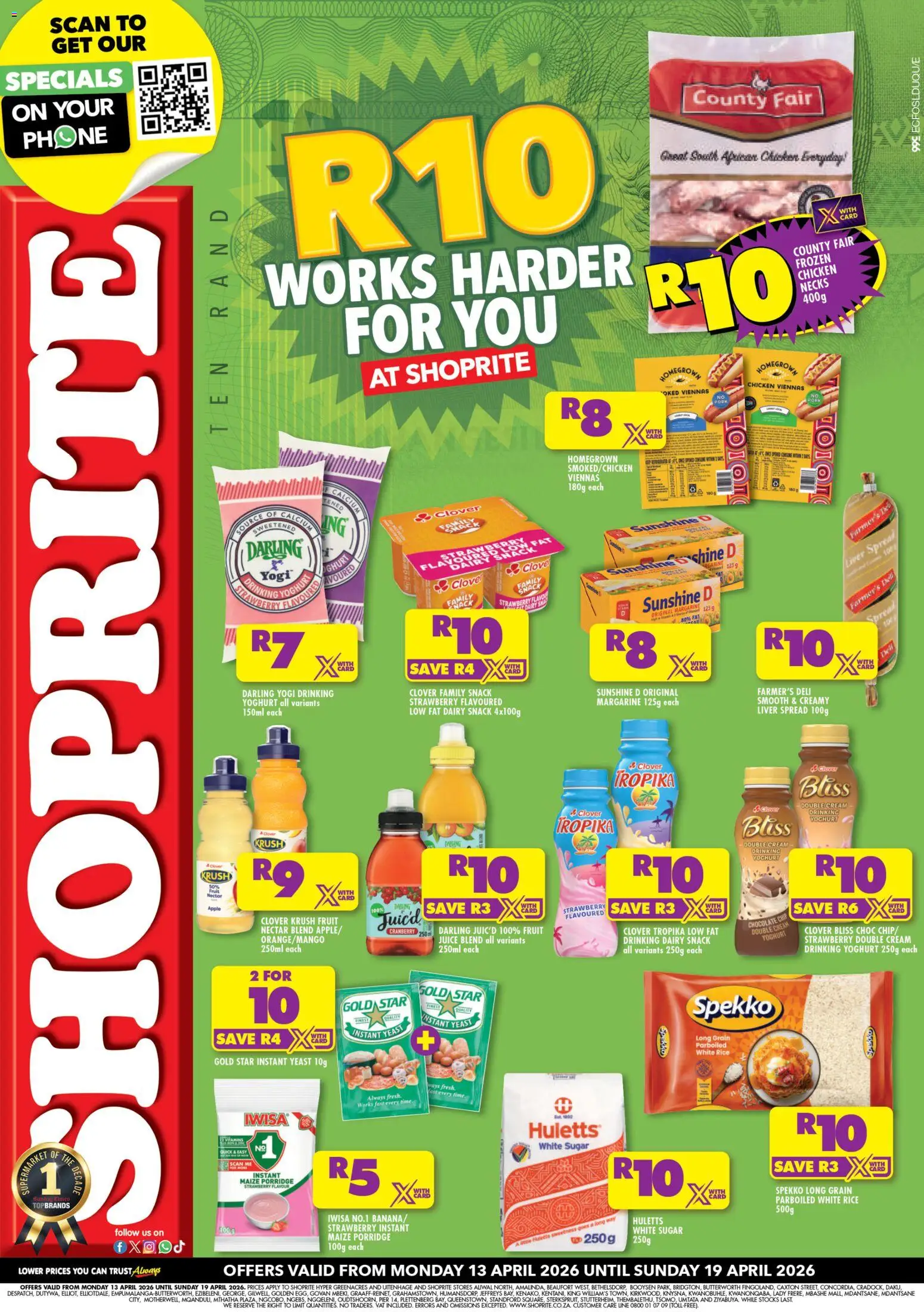 Shoprite - Eastern Cape - R10 Low Price Bonanza 13/04 - 19/04/2026