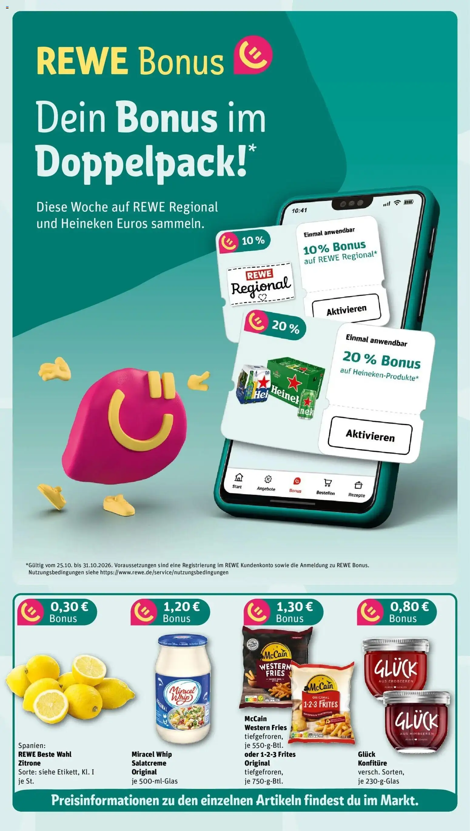 Vorschau von dem Prospekt des Geschäftes Rewe, gültig ab dem 26.10.2026