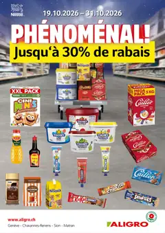 Vorschau des Merkblatts Aligro aktionen Nestlé Chavannes, Matran, Genève, Sion vom Shop Aligro gültig von 19.10.2026 bis 31.10.2026