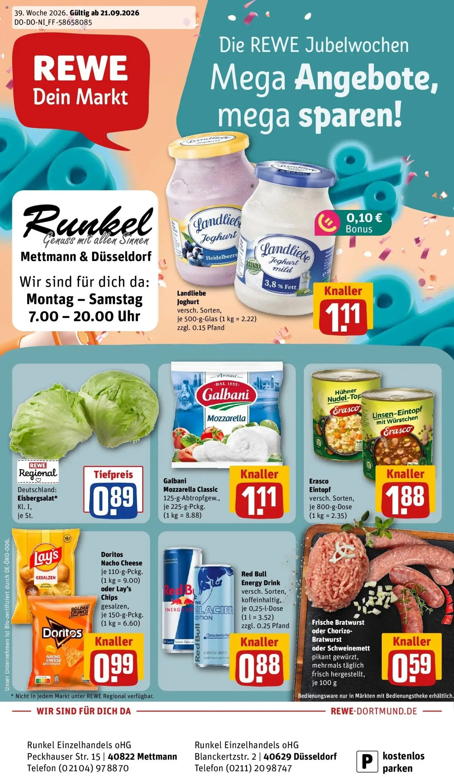 Vorschau von dem Prospekt des Geschäftes Rewe, gültig ab dem 21.09.2026