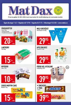 Förhandsgranska reklamblad Matdax erbjudanden från butik Matdax gäller från 22/06/2026