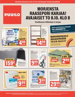 Kaupan Puuilo Puuilo - Puuilo Raasepori-Karjaa Avajaislehti digi esikatselu, voimassa 08/10/2026