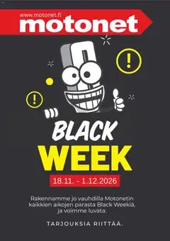 Kaupan Motonet Motonet Black Friday -ennakkoilmoitus esikatselu, voimassa 23/10/2026