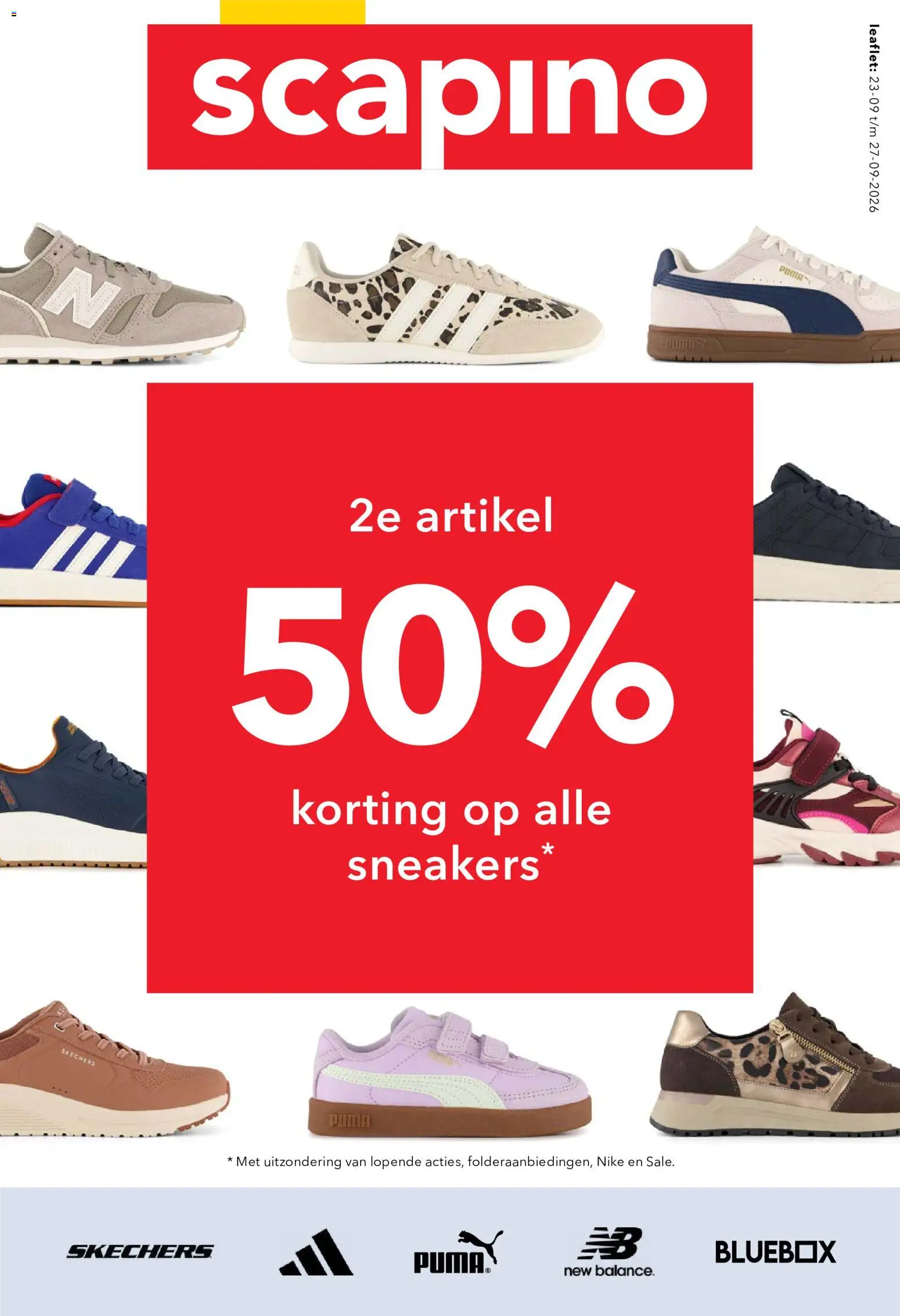 Voorbeeld van Scapino folder Sneaker van winkel Scapino geldig vanaf 23-09-2026