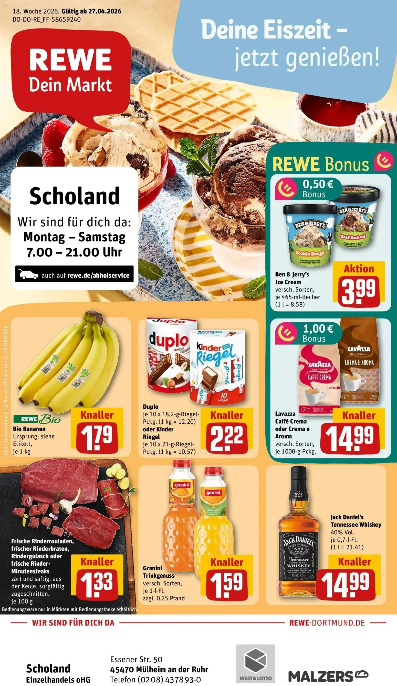 Vorschau von dem Prospekt des Geschäftes Rewe, gültig ab dem 27.04.2026