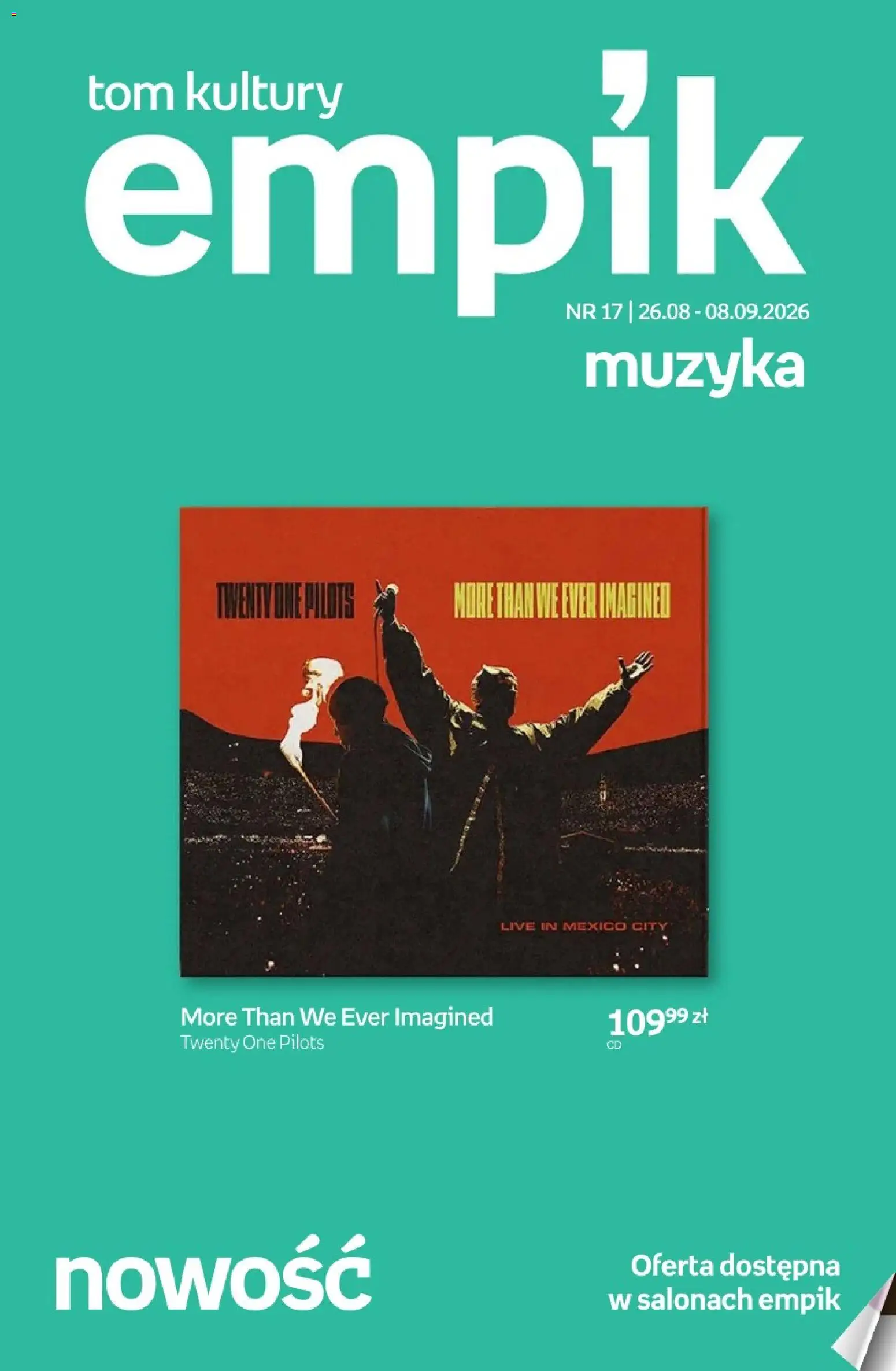 Pogląd gazetki "Empik promocje - Tom kultury Muzyka" ze sklepu Empik ważnej od 26.08.2026