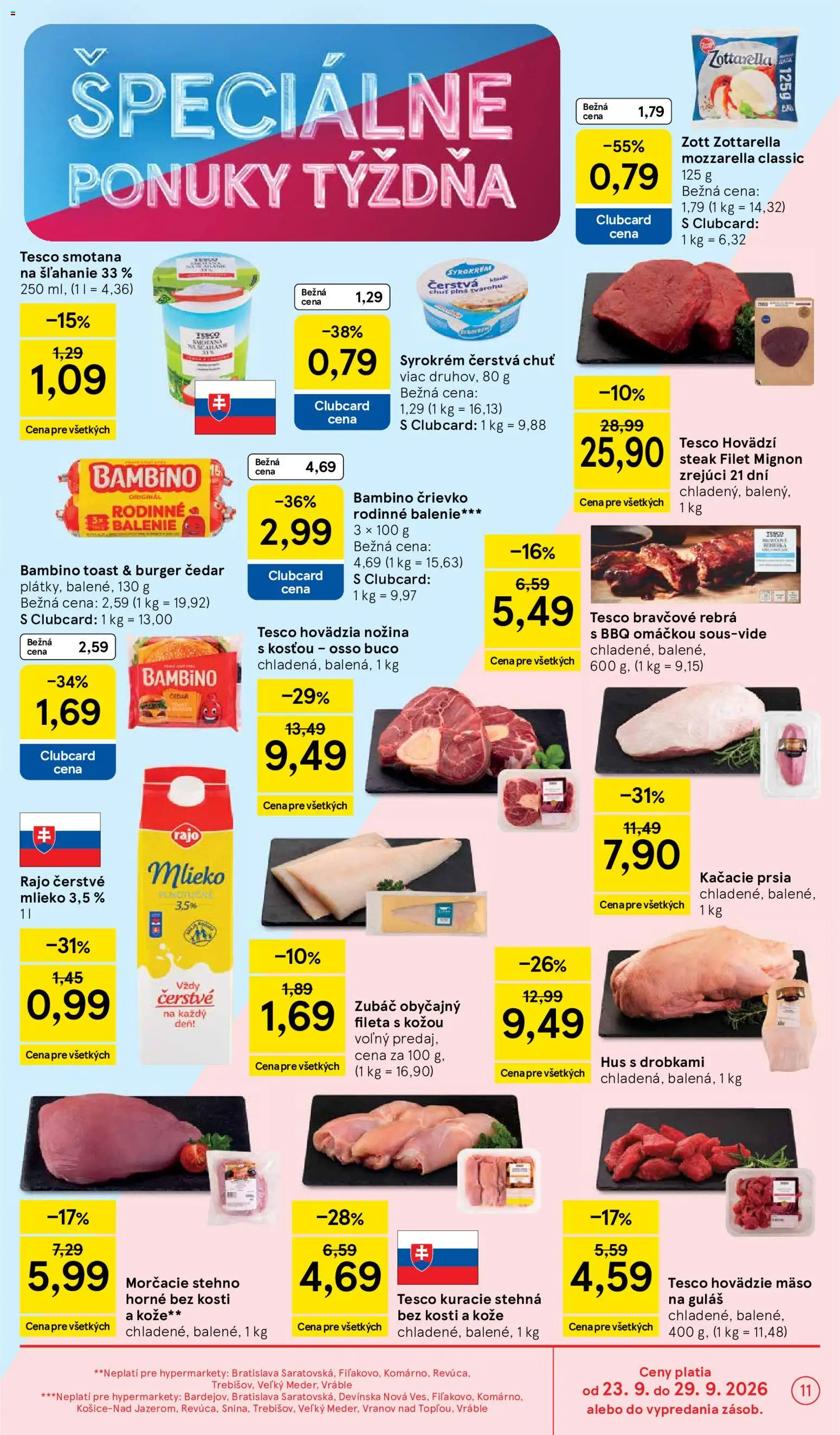 Náhľad Tesco letáku platného od 23.09.2026