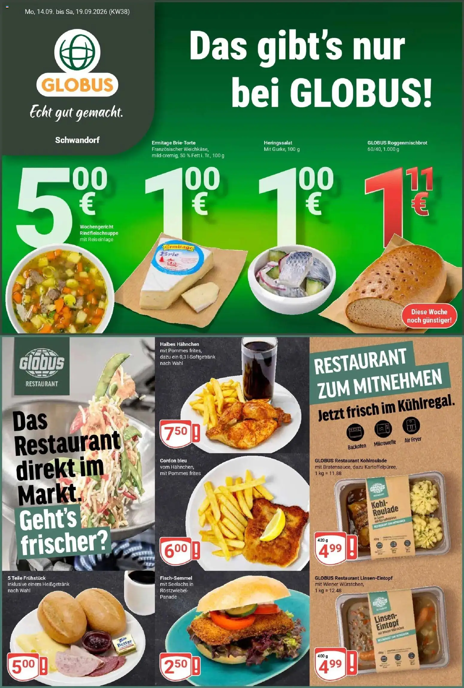 Vorschau von dem Prospekt des Geschäftes Globus, gültig ab dem 14.09.2026