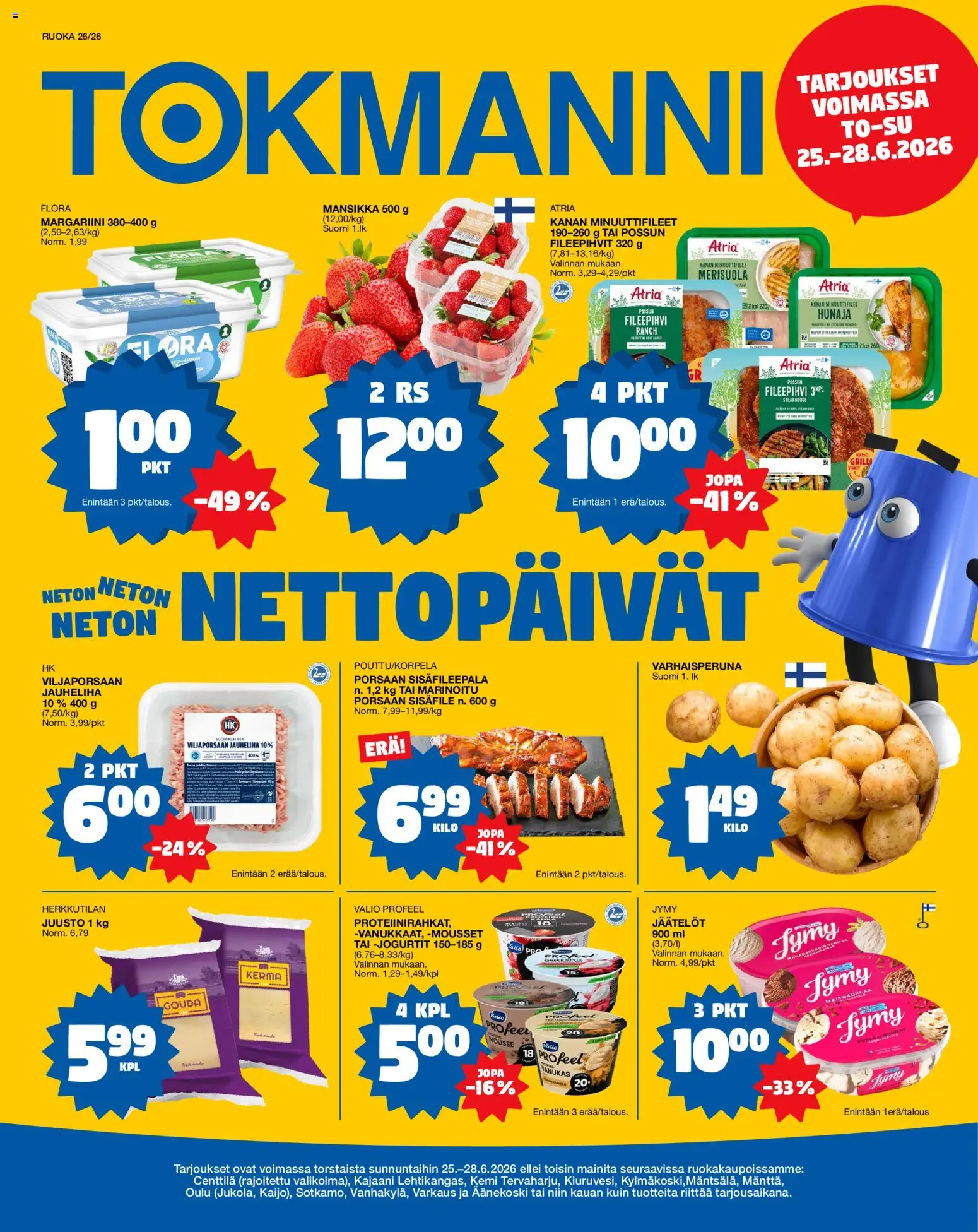 Kaupan Tokmanni Tokmanni ruokatarjoukset esikatselu, voimassa 25/06/2026