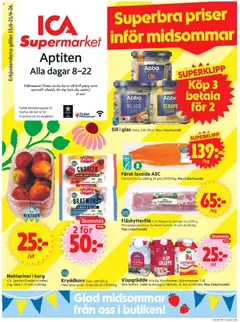 Förhandsgranska reklamblad ICA Supermarket erbjudanden från butik ICA Supermarket gäller från 15/06/2026