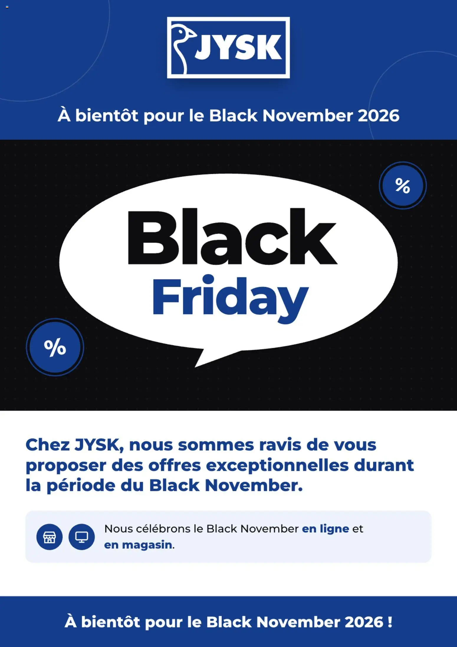 Prévisualisation de Jysk Black Friday Annonce du magasin Jysk formulaire valide 27/10/2026