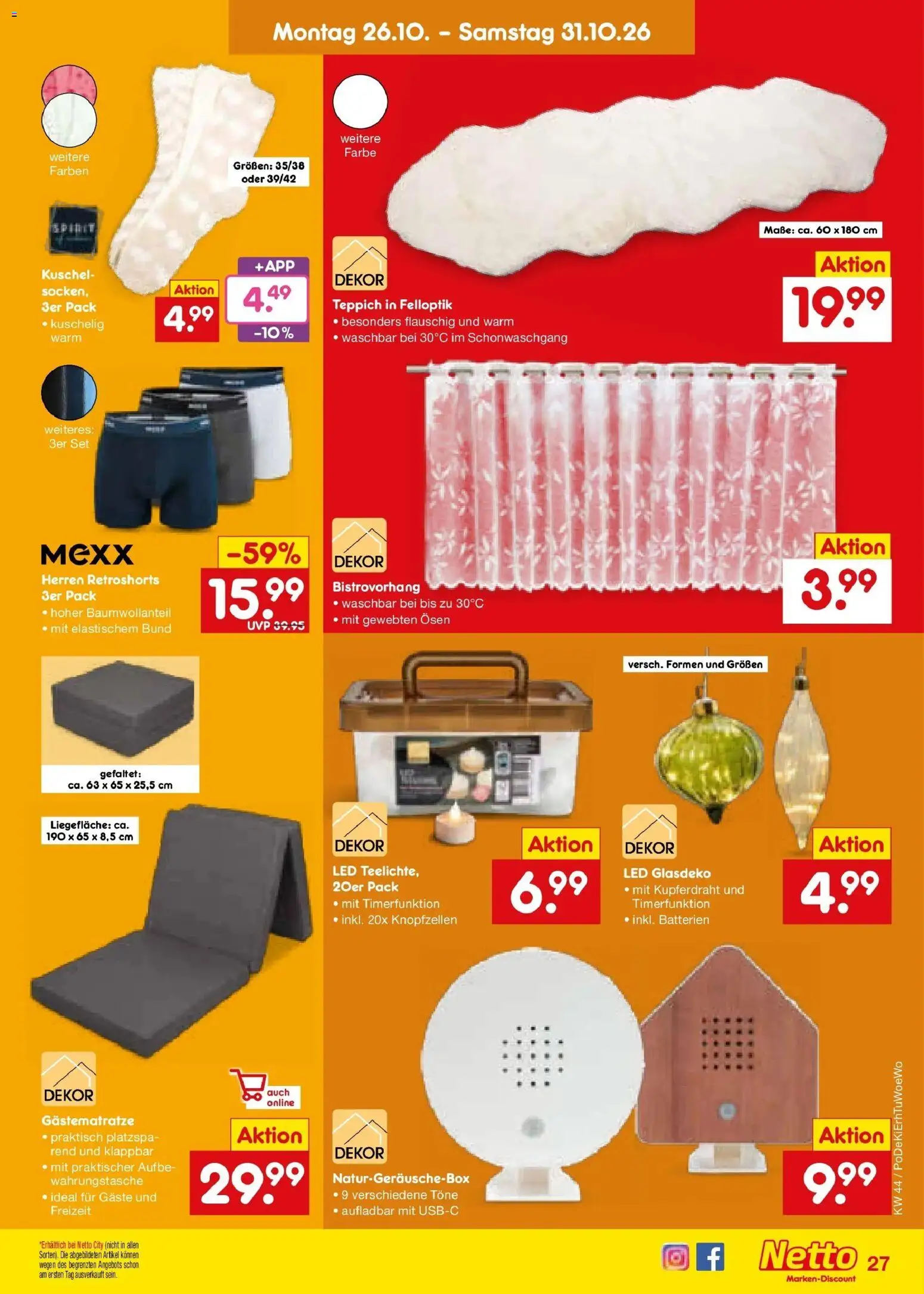 Vorschau von dem Prospekt des Geschäftes Netto Marken-Discount, gültig ab dem 26.10.2026