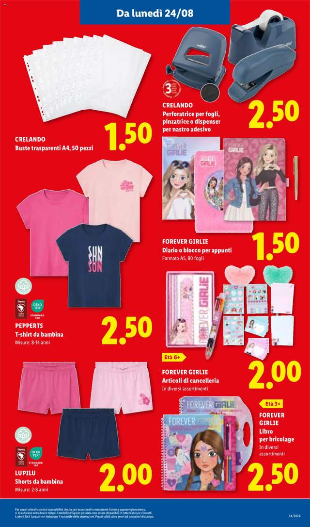 Nuovo volantino Lidl dal 20/08