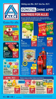 Vorschau von dem Prospekt des Geschäftes Aldi, gültig ab dem 20.07.2026