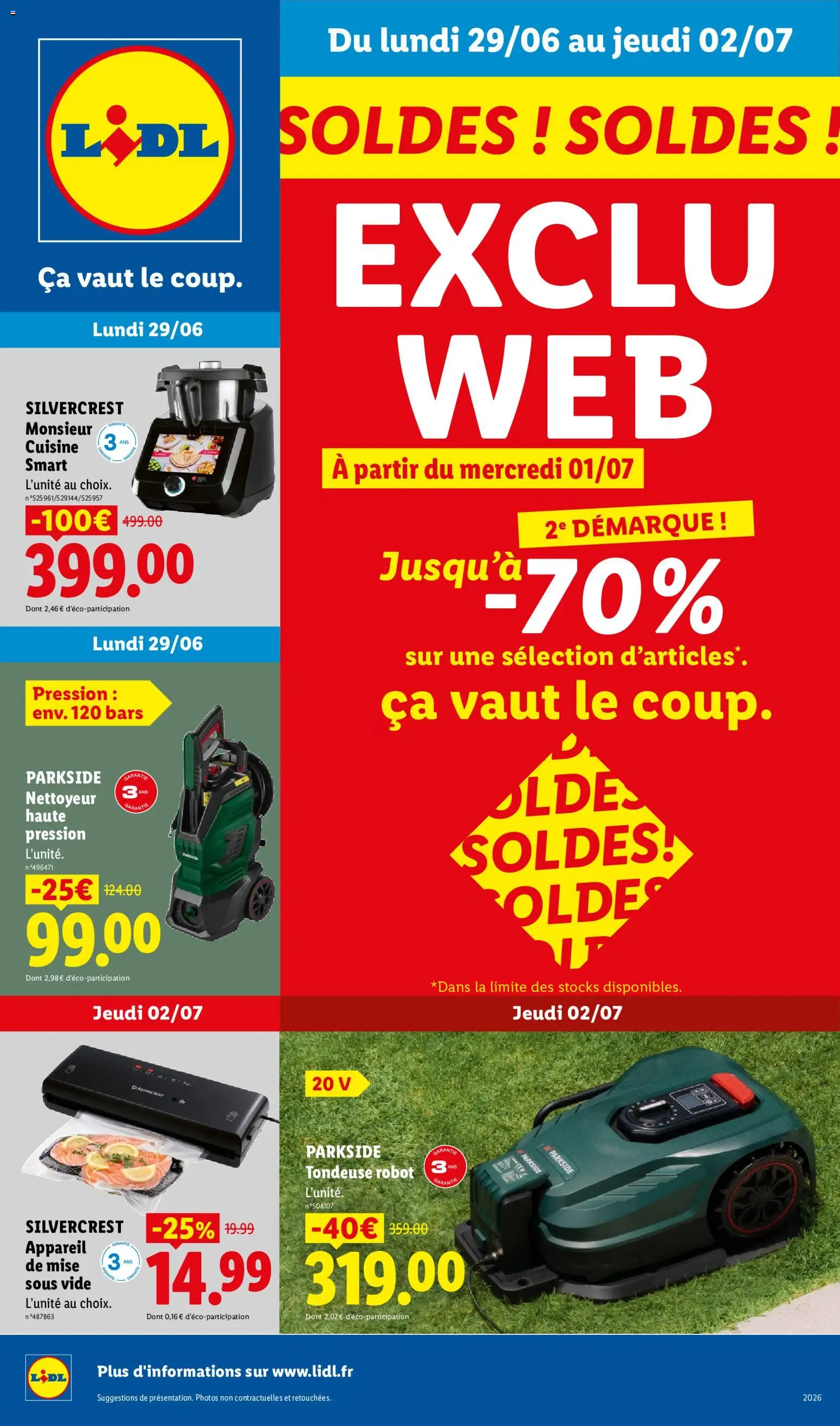 Prévisualisation de LIDL catalogue les bonnes affaires Exclu Web du magasin LIDL formulaire valide 29/06/2026