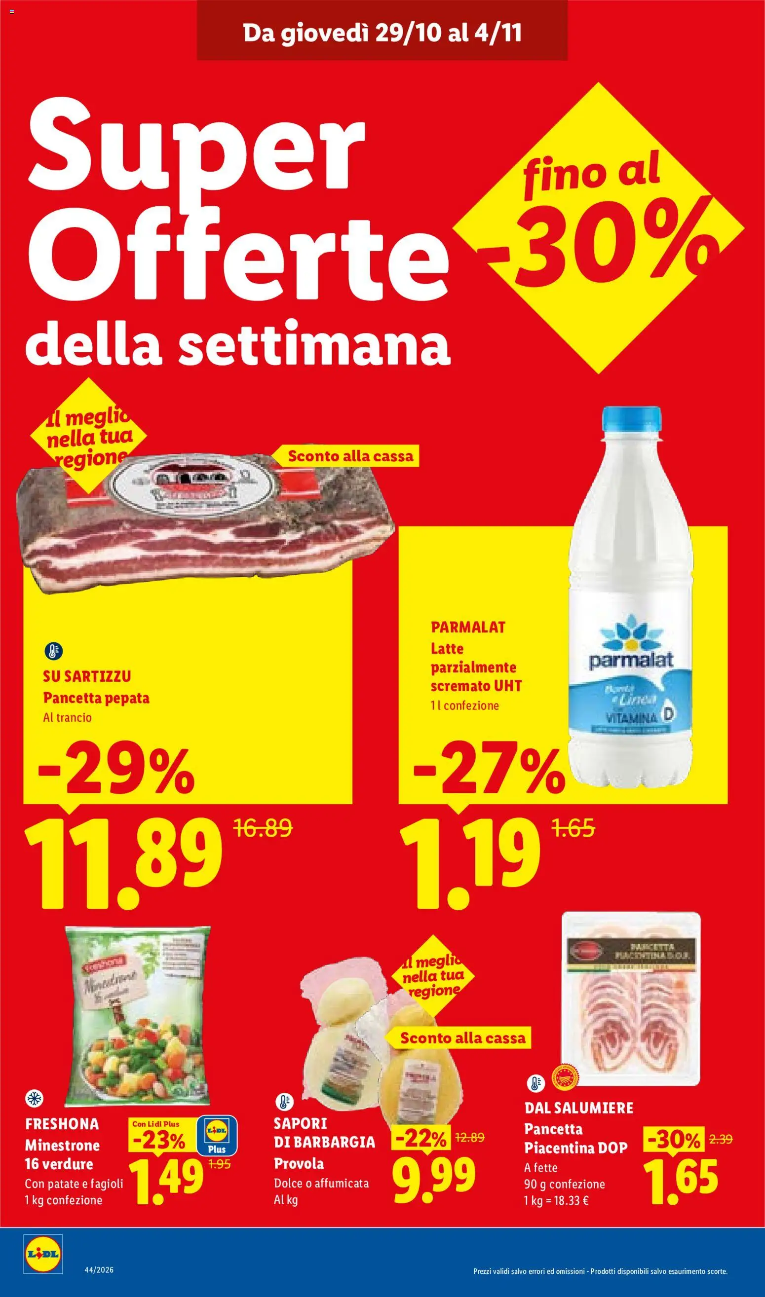 Anteprima dell'opuscolo Lidl volantino Sardegna dal negozio Lidl valido da 29/10/2026