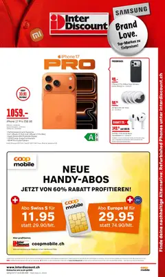 Vorschau des Merkblatts Interdiscount aktionen Mobile vom Shop Interdiscount gültig von 17.08.2026 bis 30.08.2026
