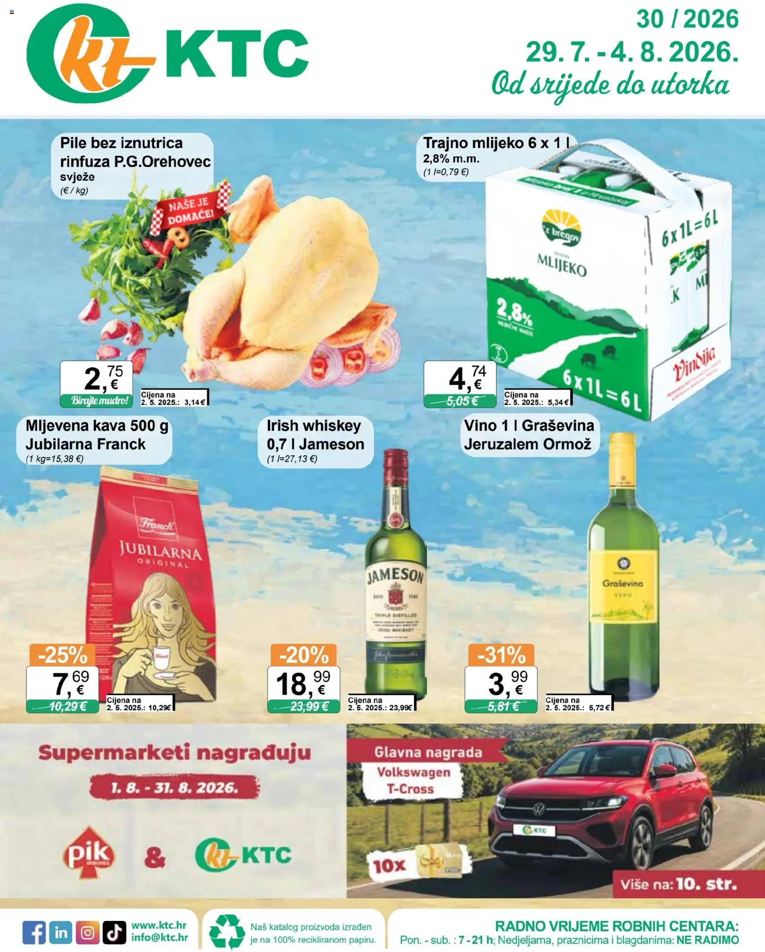 Pregled letka KTC Katalog trgovine KTC vrijedi od 29.07.2026